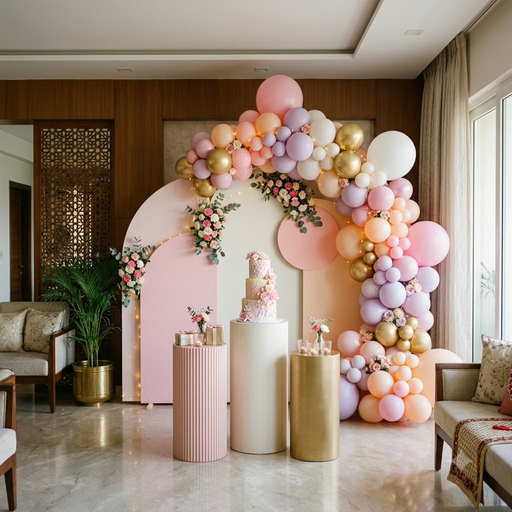 Birthday balloon decoration at home in chandigarh
